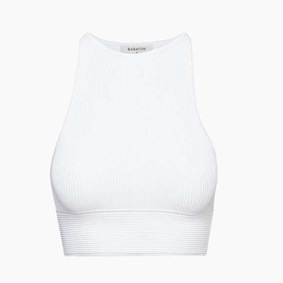 Babaton Tops - Aritzia Babaton Stefano Sculpt Knit Tank in White